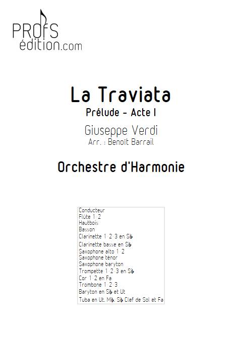 La Traviata - Prélude Acte I - Orchestre d'harmonie - VERDI G. - front page