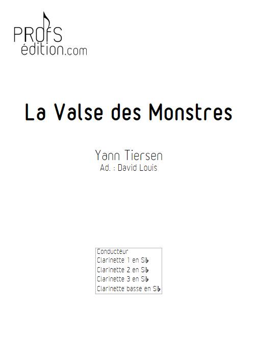 La Valse des Monstres - Quatuor de Clarinettes - TIERSEN Y. - front page