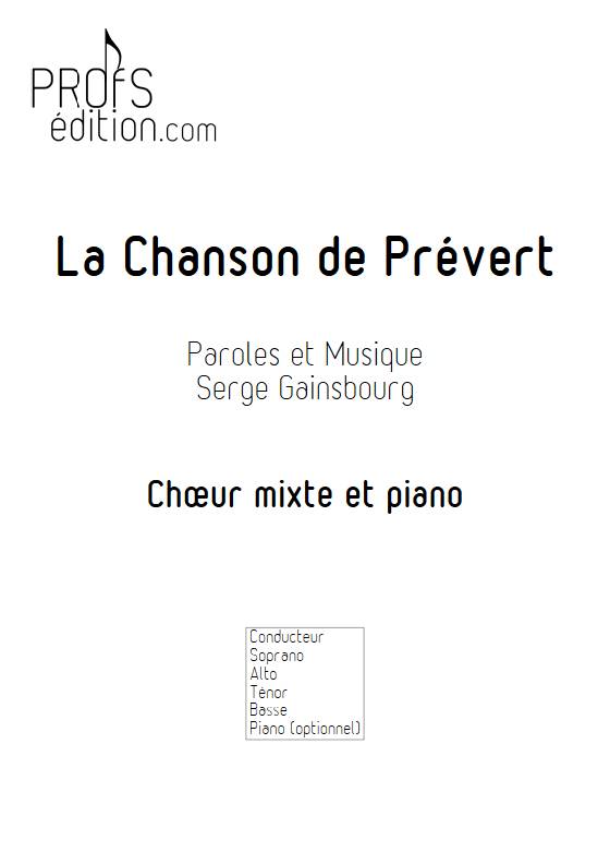La Chanson de Prévert - Chœur mixte 4 Voix - GAINSBOURG S. - front page