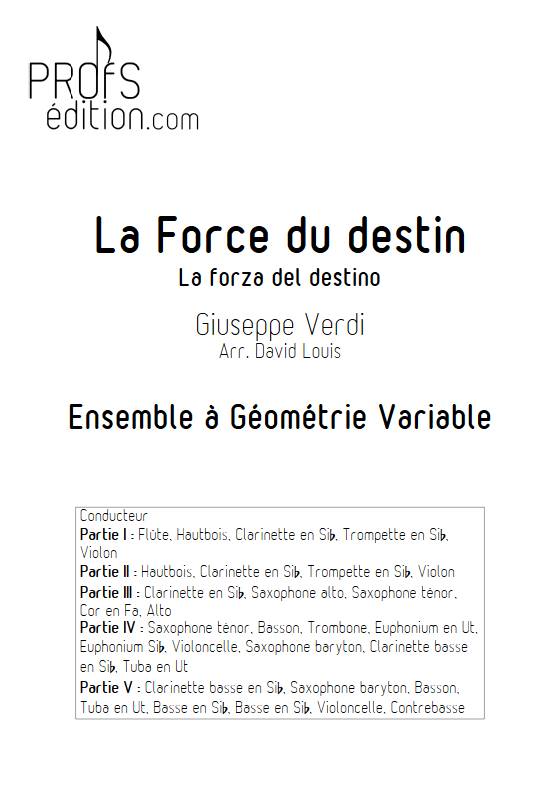 La force du destin - Ensemble Variable - VERDI G. - front page