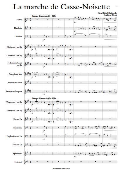 La marche de Casse-Noisette - Orchestre d'Harmonie - TCHAIKOVSKY P. I. - app.scorescoreTitle