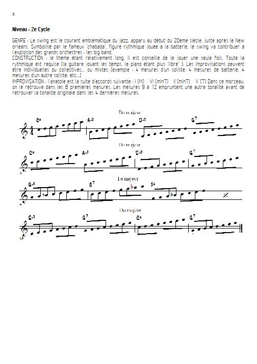 La Nana à Atoll - Quatuor de Clarinettes - VEYS A. - Educationnal sheet