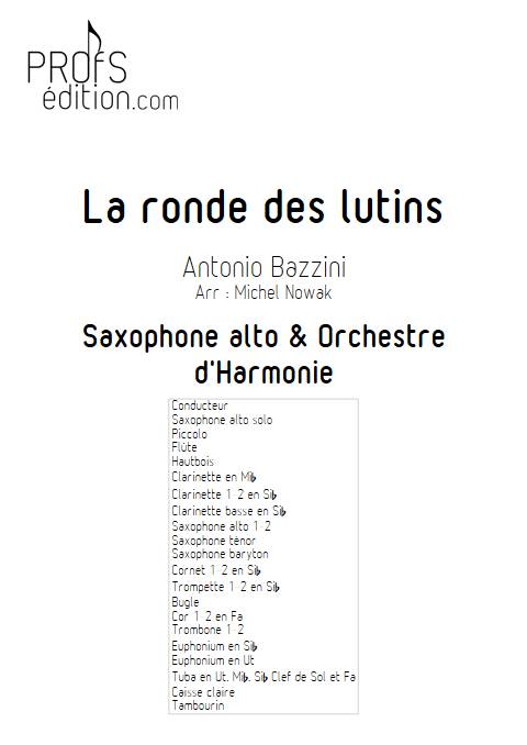 La ronde des lutins - Saxophone & Orchestre d'harmonie - BAZZINI A. - front page