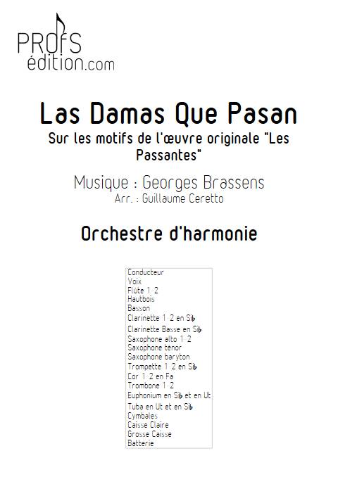 las damas que pasan - Orchestre d'harmonie - BRASSENS G. - front page