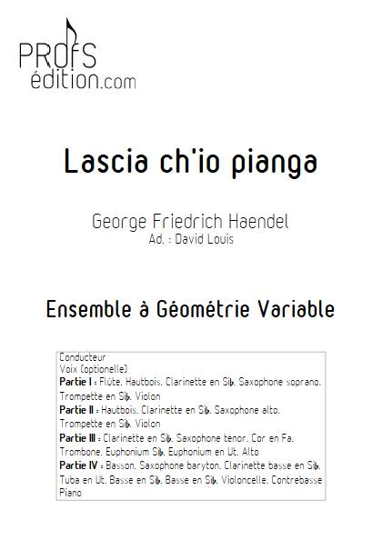 Lascia ch'io pianga - Ensemble Variable - HAENDEL G. F. - front page