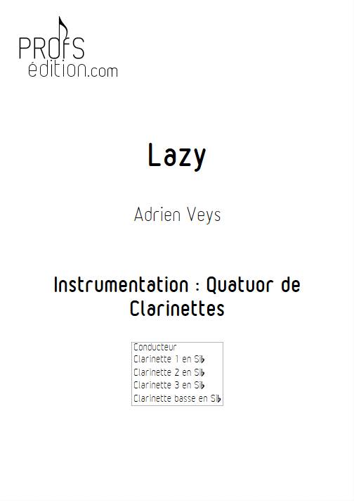 Lazy - Quatuor de Clarinettes - VEYS A. - front page