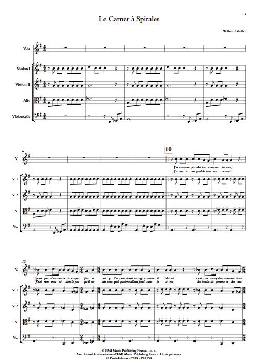 Le Carnet à Spirales - Chant et Quatuor à Cordes - SHELLER W. - app.scorescoreTitle
