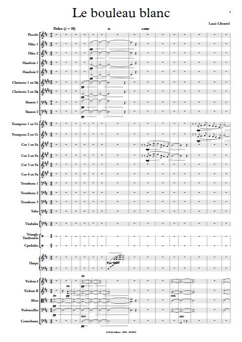 Le bouleau blanc - Orchestre Symphonique - LIBOUREL L. - app.scorescoreTitle