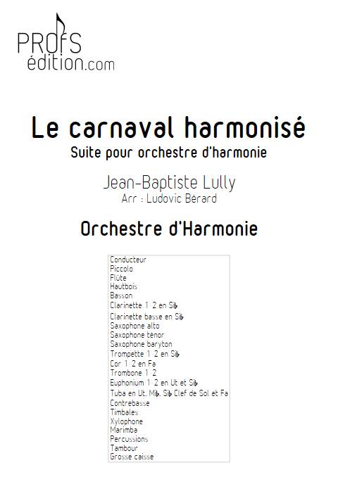 Le carnaval harmonisé - Orchestre d'Harmonie - LULLY J-B - front page