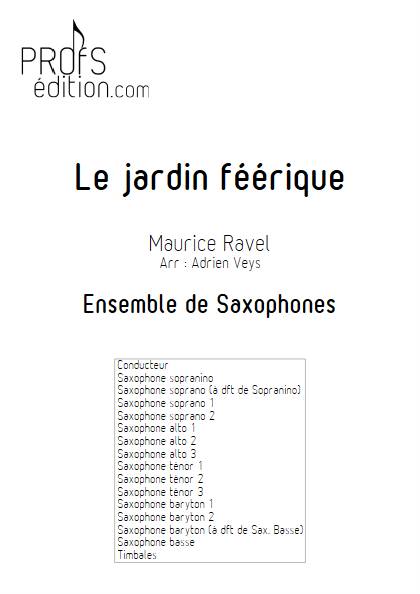 Le jardin féérique - Ensemble de Saxophones - RAVEL M. - front page