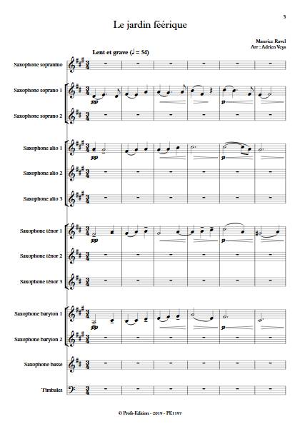 Le jardin féérique - Ensemble de Saxophones - RAVEL M. - app.scorescoreTitle