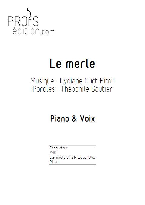 Le merle - Piano Voix - CURT PITOU L. - front page