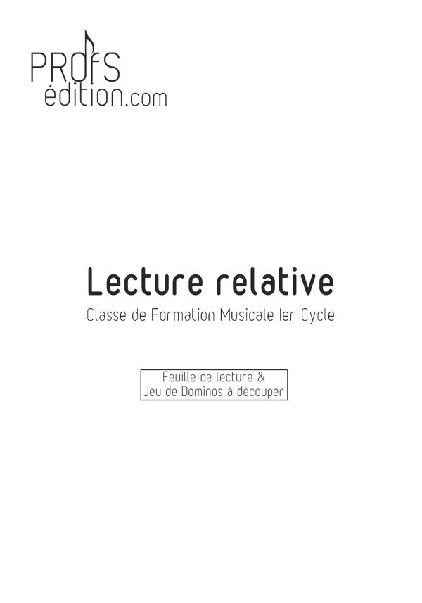 Lecture Relative & Jeu de Domino - Formation Musicale - LOUIS D. - front page