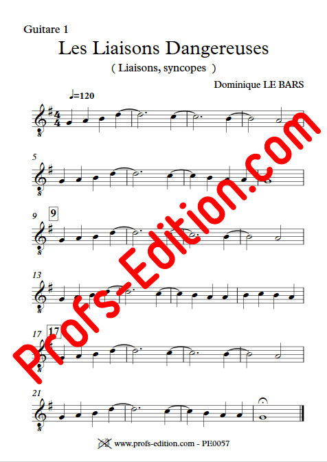 Les Liaisons Dangereuses - Trios Guitare - LE BARS D. - app.scorescoreTitle