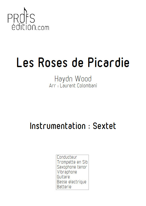 Les Roses de Picardie - Sextette Jazz - WOOD H. - front page