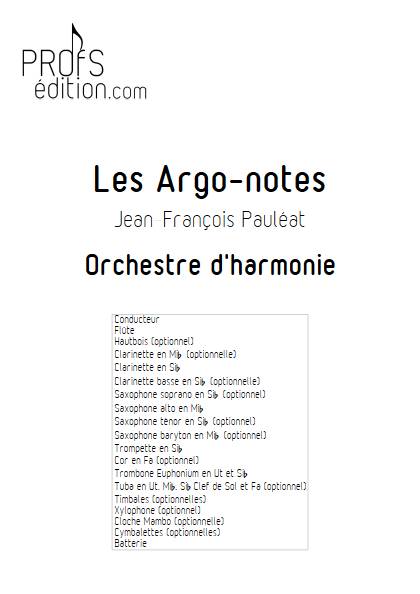 Les Argo-notes - Orchestre d'harmonie - PAULEAT J-F. - front page
