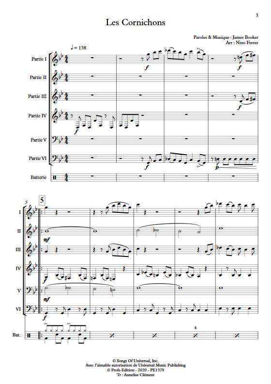 Les Cornichons - Ensemble Variable - BOOKER J. - app.scorescoreTitle
