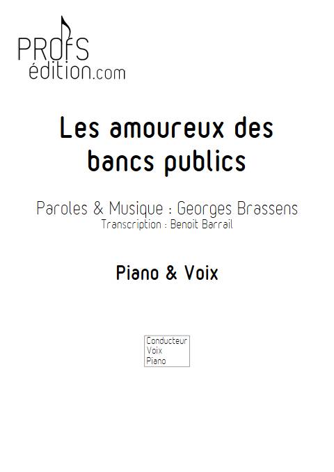 Les amoureux des bancs public - Piano Voix - BRASSENS  G. - front page