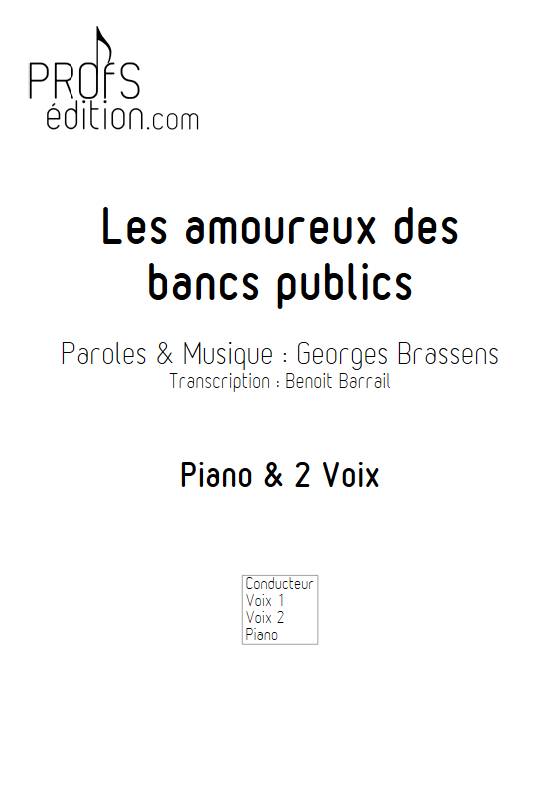Les amoureux des bancs public - Piano 2 Voix - BRASSENS  G. - front page