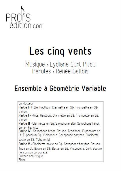 Les cinq vents - Ensemble variable - CURT PITOU L. - front page