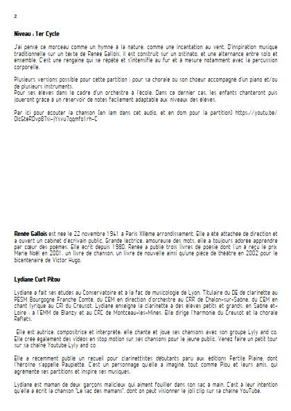 Les cinq vents - Ensemble variable - CURT PITOU L. - Educationnal sheet