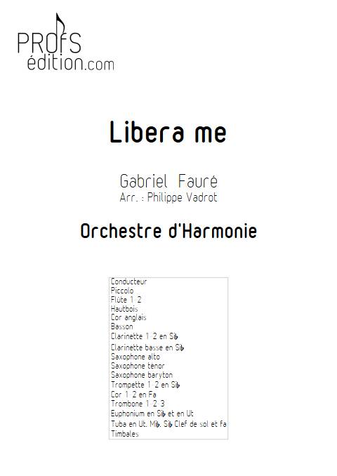 Libera Me - Orchestre d'Harmonie - FAURE G. - front page