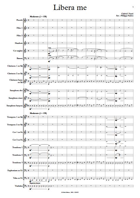 Libera Me - Orchestre d'Harmonie - FAURE G. - app.scorescoreTitle