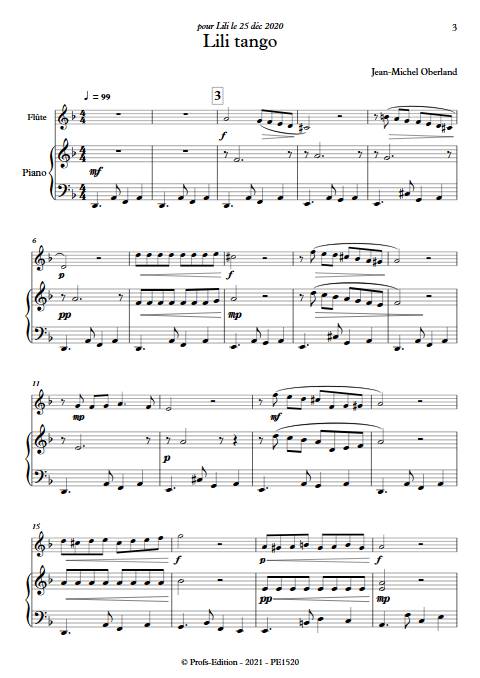 Lili tango - Flûte & Piano - OBERLAND J-M. - app.scorescoreTitle