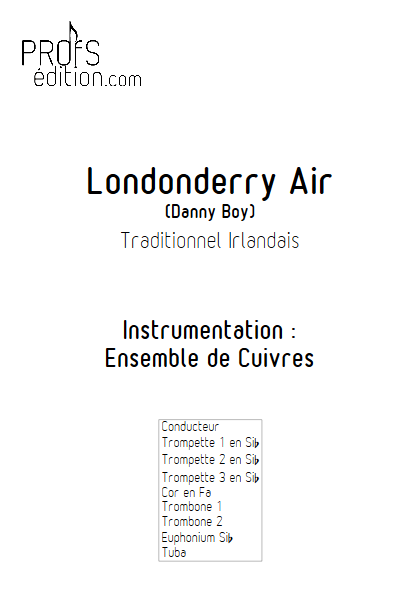 Londonderry Air - Ensemble de Cuivres - TRADITIONNEL IRLANDAIS - front page