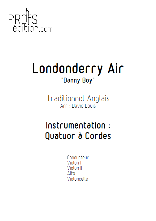Londonderry Air - Quatuor à Cordes - TRADITIONNEL IRLANDAIS - front page