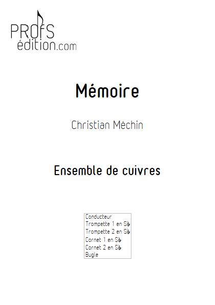 Mémoire - Ensemble de Cuivres - MECHIN C. - front page