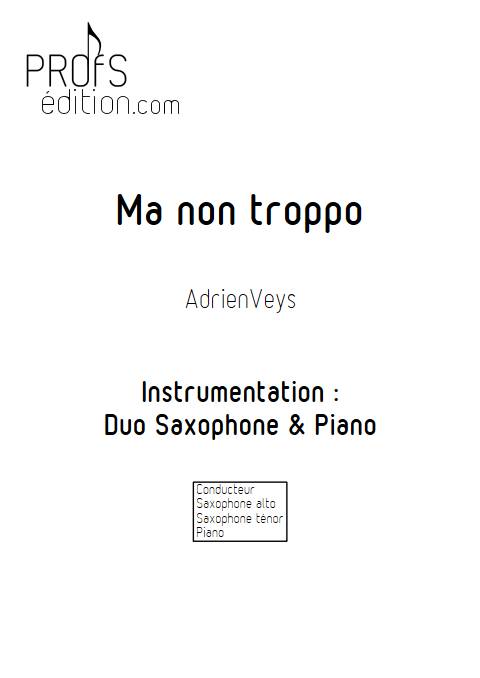 Ma non troppo - Duo Saxophone Piano - VEYS A. - front page