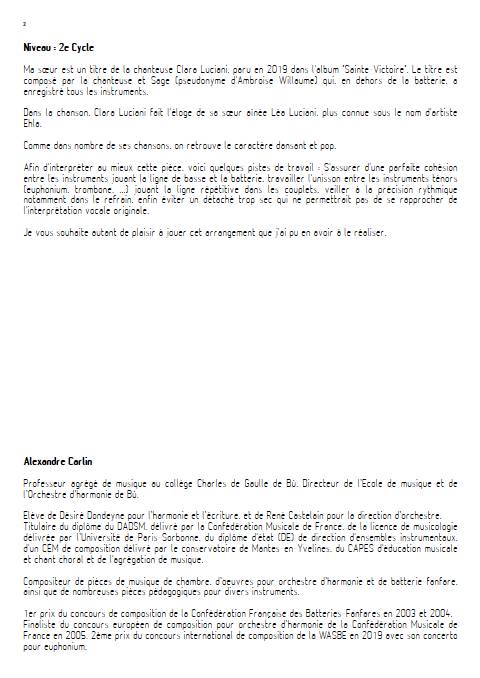 Ma soeur - Orchestre d'harmonie - LUCUIANI Clara - Educationnal sheet