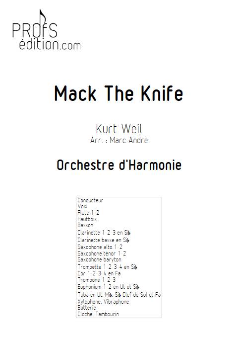Mack the knife - Orchestre d'Harmonie et Chant - WEIL K. - front page