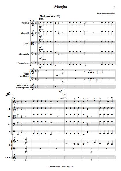 Manjka - Orchestre à cordes - PAULEAT J. F. - app.scorescoreTitle