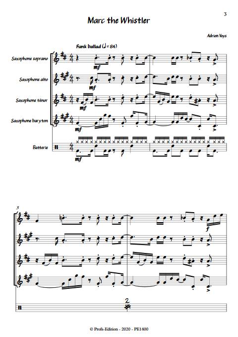 Marc the Whistler - Quatuor de Saxophones - VEYS A. - app.scorescoreTitle
