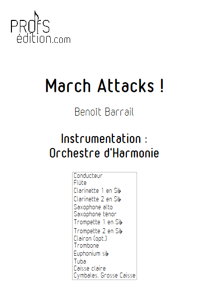March Attacks - Orchestre d'Harmonie - BARRAIL B. - front page