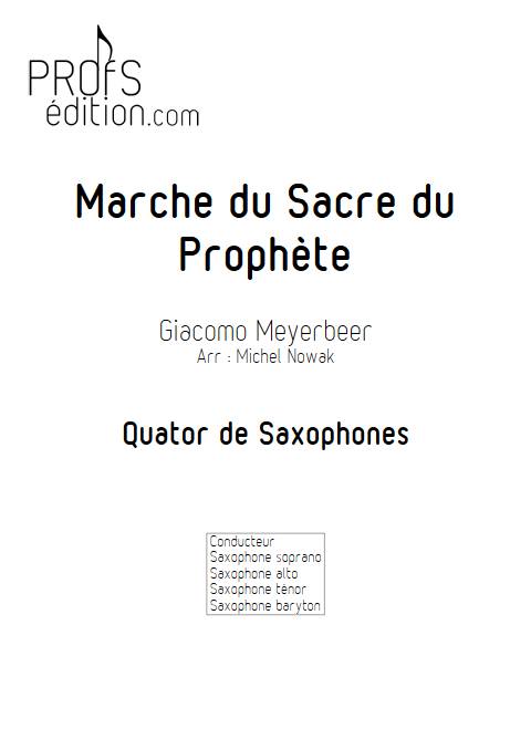 Marche du Sacre du Prophète - Quatuor de Saxophones - MEYERBEER G. - front page