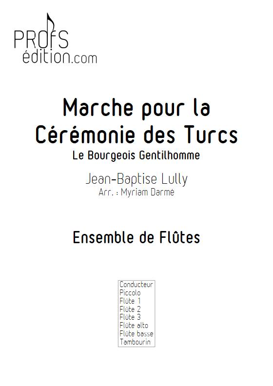 Marche pour la Cérémonie des Turcs - Ensemble de Flûtes - LULLY J.B. - front page