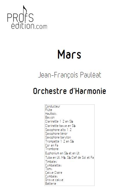 Mars - Orchestre d'harmonie - PAULEAT J.F. - front page