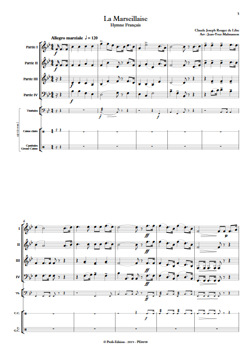 La Marseillaise - Ensemble à Géométrie Variable - ROUGET DE LISLE C. J. - app.scorescoreTitle