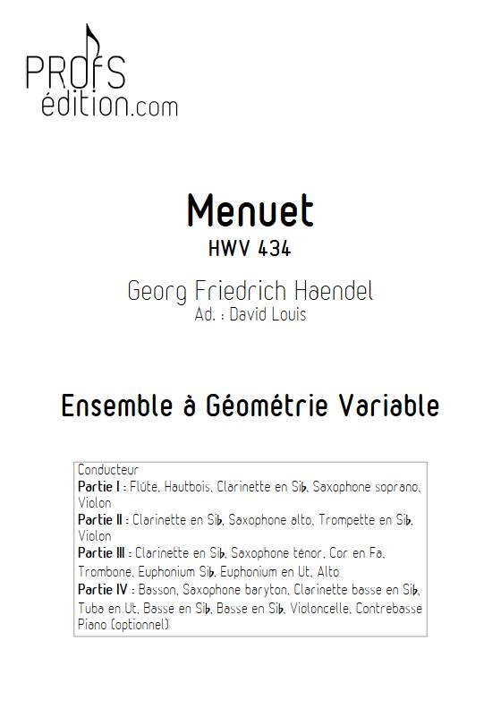 Menuet HWV 434 - front page