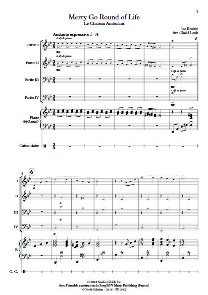 Merry go round of life (Le chateau ambulant) - Ensemble Variable - HISAISHI J. - app.scorescoreTitle