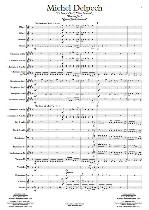 Michel Delpech - Orchestre d'Harmonie - DIVERS - app.scorescoreTitle