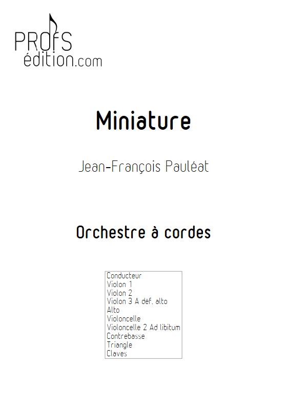 Miniature - Orchestre à cordes - PAULEAT J-F - front page