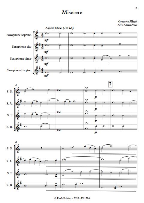 Miserere - Quatuor de Saxophones - ALLEGRI G. - app.scorescoreTitle