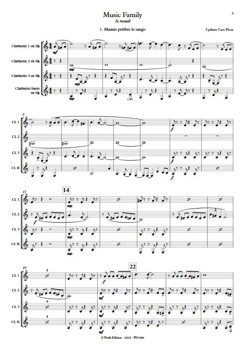 Music Family 2e recueil - Quatuor de clarinettes - CURT PITOU L. - app.scorescoreTitle