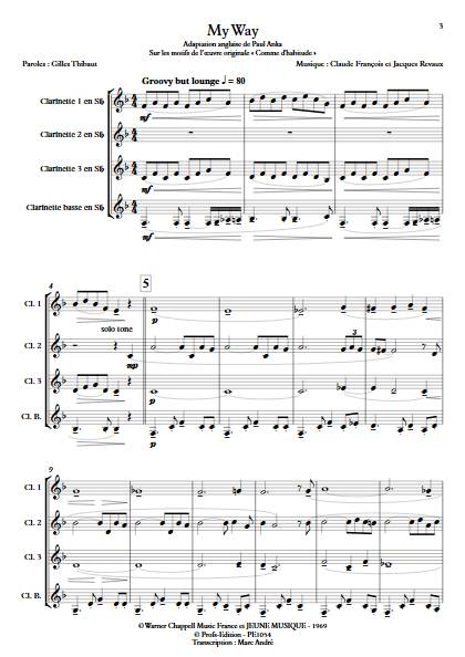 My Way - Quatuor de Clarinettes - FRANCOIS C. - app.scorescoreTitle
