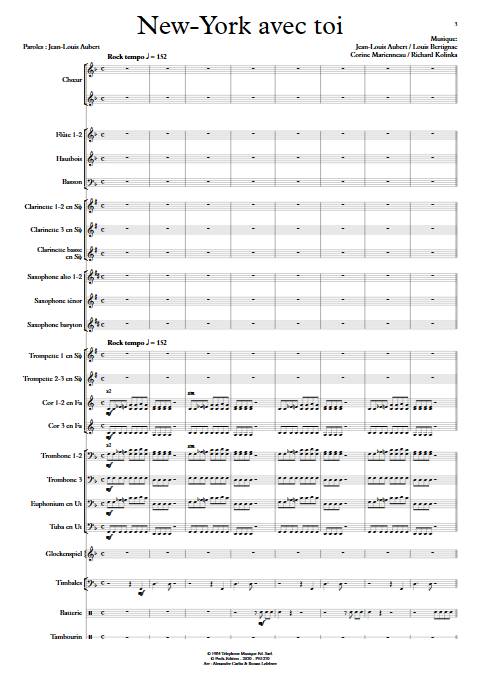 New-York avec toi - Orchestre d'Harmonie - TELEPHONE - app.scorescoreTitle