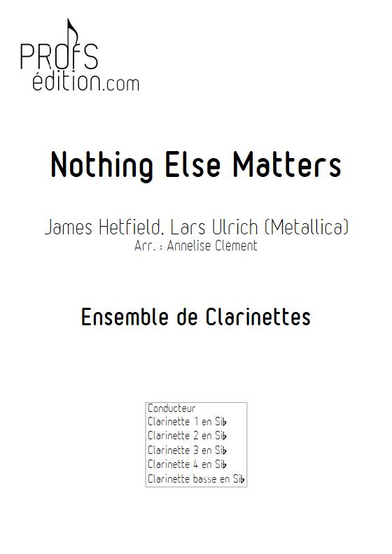 Nothing Else Matters - Ensemble de Clarinettes - HELFIELD J. - front page